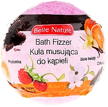 Düfte, Parfümerie und Kosmetik Badebombe mit Walderdbeere und weißen Blumen rosa - Belle Nature