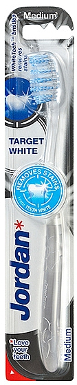 Zahnbürste mittel Target White blau-transparent - Jordan Target White — Bild N2
