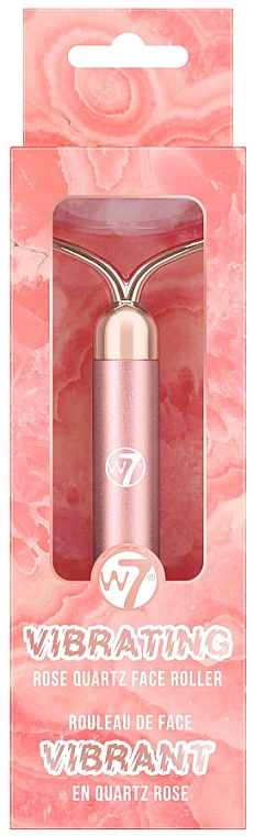 Gesichtsmassage-Roller aus Rosenquarz mit Vibration - W7 Cosmetics Rose Quartz Vibrating Facial Roller — Bild N2