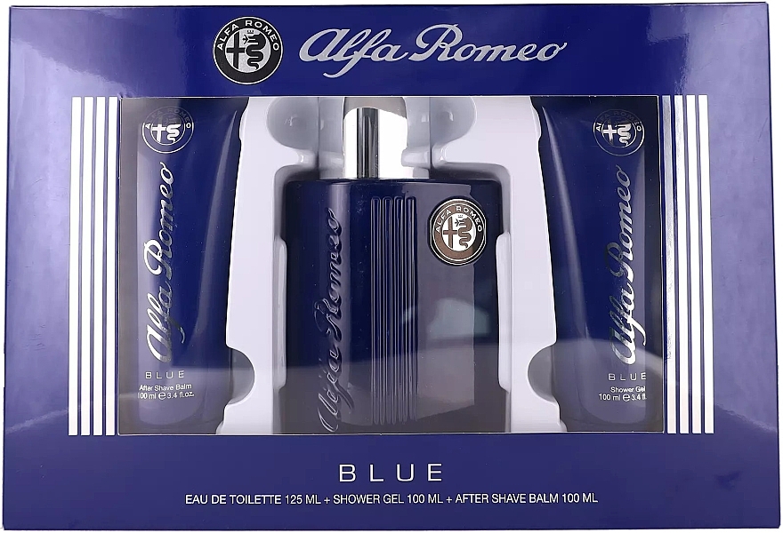 Alfa Romeo Blue - Set (Eau de Toilette/125 ml +Duschgel/100 ml + After Shave Balsam/100 ml) — Bild N1