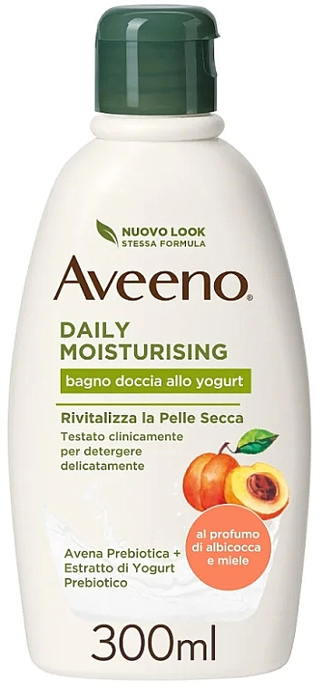 Duschgel Aprikose und Honig - Aveeno Daily Moisturizing Yogurt Shower Bath — Bild N1