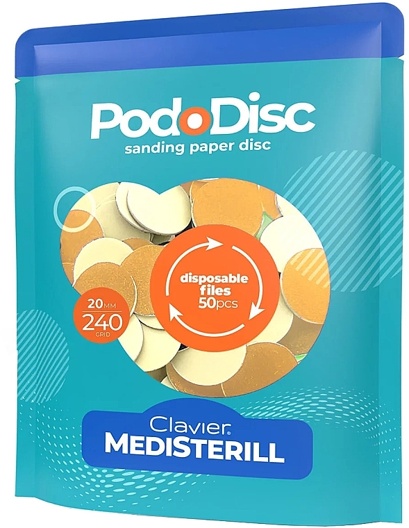 Pediküre-Ersatzschleifscheiben M 240/20 mm 50 St. - Clavier Medisterill PodoDisc  — Bild N1