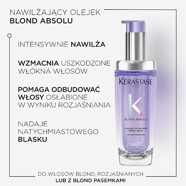 Feuchtigkeitsspendendes Haaröl - Kerastase Blond Absolu Cicagloss Hydrating Oil Concentrate (Refill) — Bild N7