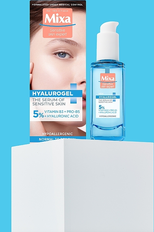 Feuchtigkeitsspendendes Gesichtsserum mit Hyaluronsäure für empfindliche Haut - Mixa Hyalurogel The Serum Of Sensitive Skin — Bild N12