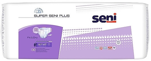 Windeln für Erwachsene Super Seni Plus - Seni Smal 1 Fit & Dry  — Bild N4