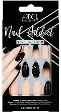 Falsche Nägel - Ardell Nail Addict Premium Artifical Nail Set Black Stud & Pink Ombre — Bild N1