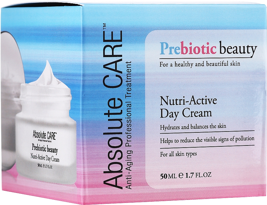 Feuchtigkeitsspendende Tagescreme mit Hyaluronsäure, Sheabutter und Squalan - Absolute Care Prebiotic Beauty Nutri-Active Day Cream — Bild N1