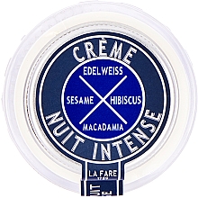 Regenerierende und zellerneuernde Nachtcreme mit Hibiskus, Edelweiß, Macadamia und Sesam - La Fare 1789 Intense Night Cream — Bild N1