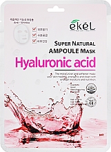 Düfte, Parfümerie und Kosmetik Tuchmaske für das Gesicht mit Hyaluronsäure - Ekel Super Natural Ampoule Mask Hyaluronic Acid
