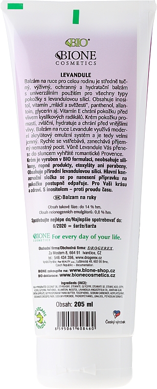 Handbalsam für jede Haut - Bione Cosmetics Lavender Hand Ointment — Bild N2