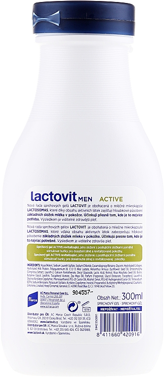 3in1 Revitalisierendes Duschgel für Männer - Lactovit Men Active 3v1 Shower Gel — Bild N2