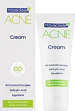 Mattierende Gesichtscreme mit Salicylsäure für fettige und zu Akne neigende und Mischhaut - Novaclear Acne Cream — Bild N2