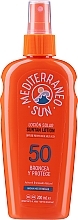 Düfte, Parfümerie und Kosmetik Körper-Sonnenschutz mit flüssiger Textur für intensive Bräune SPF 50 - Mediterraneo Sun Coconut Sunscreen Dark Tanning SPF50