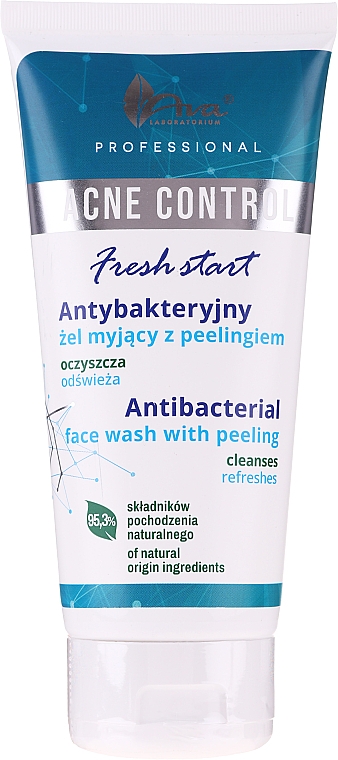 Antibakterielles Gesichtsreinigungsgel mit Peeling-Effekt - Ava Laboratorium Acne Control Professional Fresh Start Antibacterial Face Wash — Bild N1
