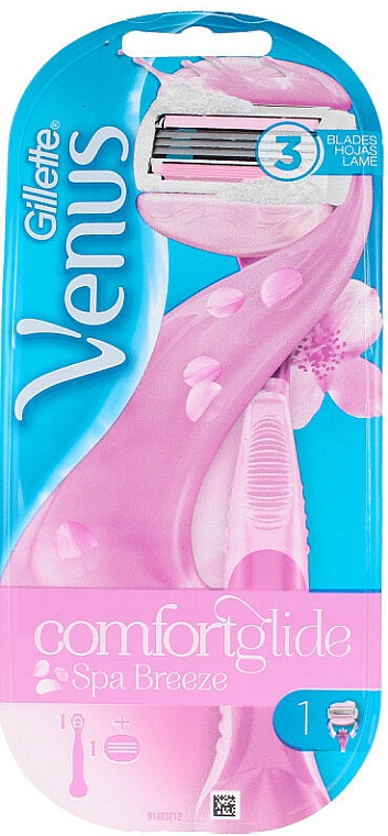 Rasierer mit 1 Ersatzklinge - Gillette Venus Comfort Glide Spa Breeze — Bild N1