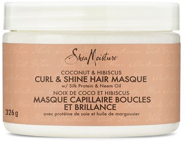 Haarmaske - Shea Moisture Coco & Hibiscus Curl & Shine Masque — Bild N1