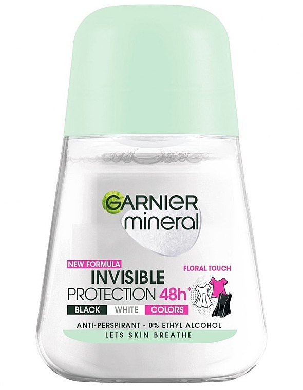 Deo Roll-on Antitranspirant - Garnier Mineral Invisible Floral Touch 48h Non Stop — Bild N1