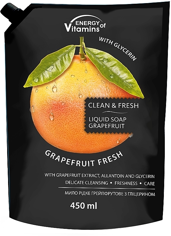 Flüssigseife Grapefruit (Doypack) - Leckere Geheimnisse Energy of Vitamins  — Bild N1