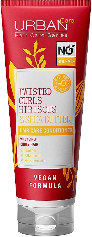 Haarspülung mit Hibiskus und Sheabutter - Urban Pure Twisted Curls Hibiscus & Shea Butter Conditioner  — Bild N1