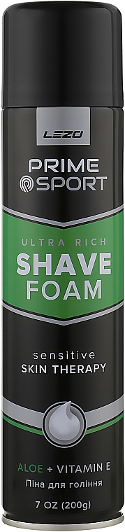 Rasierschaum für empfindliche Haut - Lezo Prime Sport Shave Foam — Bild N1