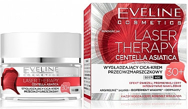 Glättende Anti-Falten Cica-Creme 30+ - Eveline Cosmetics Laser Therapy Centella Asiatica 30+