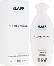 Düfte, Parfümerie und Kosmetik Erfrischendes und kühlendes Gesichtswasser für trockene und Mischhaut - Klapp Clean & Active Exfoliator Dry Skin