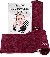 Reiseset Gesichtstücher MakeTravel bordeauxrot - MAKEUP Face Towel Set — Bild N1