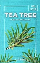 GESCHENK! Beruhigende Tuchmaske mit Teebaumextrakt - The Saem Natural Tea Tree Mask Sheet  — Bild N1