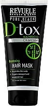 Düfte, Parfümerie und Kosmetik Regenerierende Detox-Maske für Haar und Kopfhaut mit Bambuskohle - Revuele Pure Black Detox Restoring Hair Mask