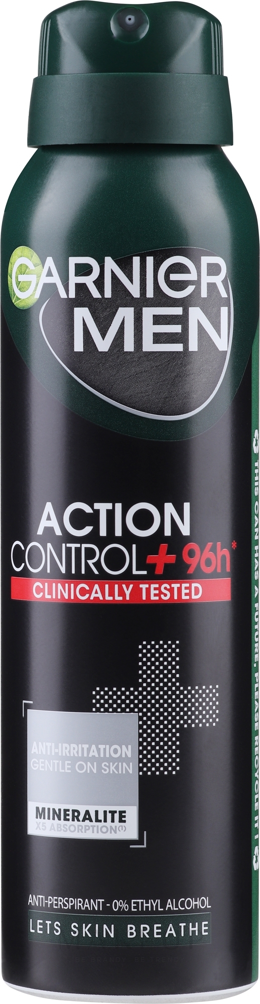 Deospray Antitranspirant - Garnier Mineral Men Action Control+ Clinically Tested 96H — Bild 150 ml