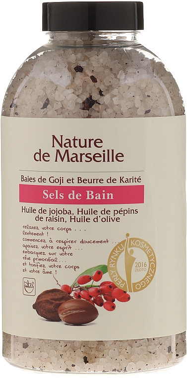Badesalz mit natürlichen Ölen Goji-Beeren und Sheabutter - Nature de Marseille — Bild N1