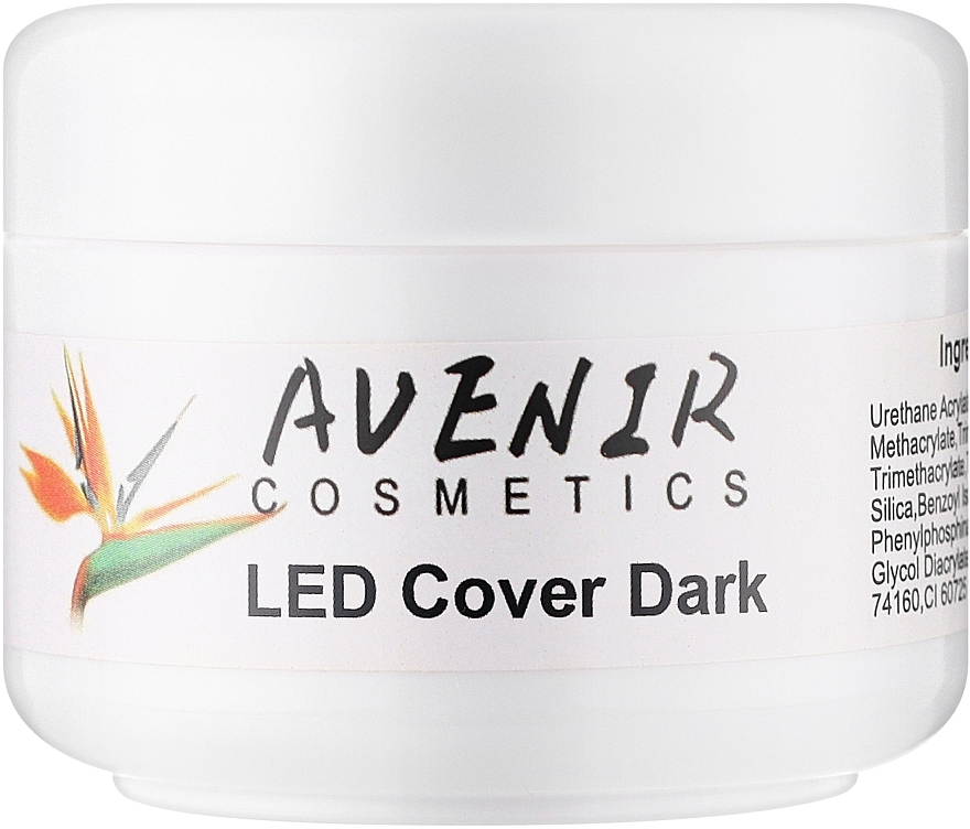 Gel zur Nagelverlängerung - Avenir Cosmetics LED Cover Dark — Bild N1