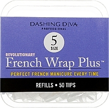 Nageltips French Wrap - Dashing Diva French Wrap Plus White 50 Tips Size 5 — Bild N1