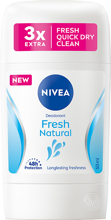 Deostick Natürliche Frische - Nivea Fresh Natural 48H Deodorant Stick — Bild N1