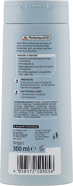 Shampoo für empfindliche Kopfhaut mit Provitamin B5 - Balea Men Shampoo — Bild N2