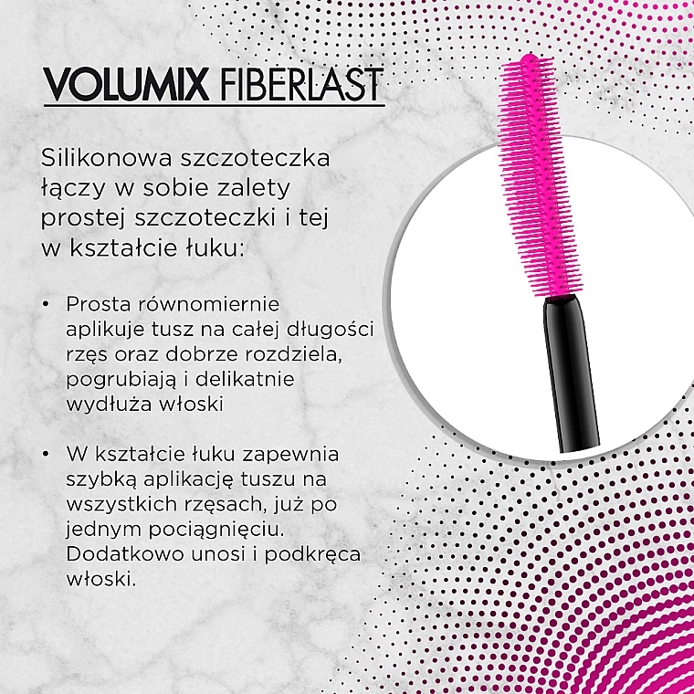 Wimperntusche für mehr Volumen - Eveline Cosmetics Volumix Fiberlast Volume & Lift & Separation Mascara — Foto N6