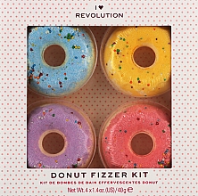 Düfte, Parfümerie und Kosmetik Badeset - I Heart Revolution Donut Fizzer Kit (Badebombe 40gx4)