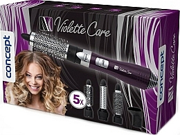 Düfte, Parfümerie und Kosmetik Warmluftbürste mit 5 Stylingaufsätzen - Concept Violette Care KF-1400