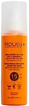 Sonnenschutzemulsion für empfindliche Haut SPF 15 - Rougj+ Sunscreen Emulsion Sensitive Skin Medium Protection SPF 15 — Bild N1