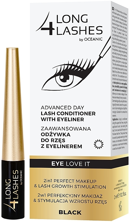 2in1 Wimpern-Conditioner - Long4Lashes Advanced Day Lash Conditioner With Eyeliner — Foto N1