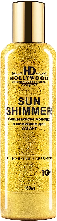 Sonnenmilch mit Schimmer - HD Hollywood Sun Shimmer Body Milk SPF 10 — Bild N1