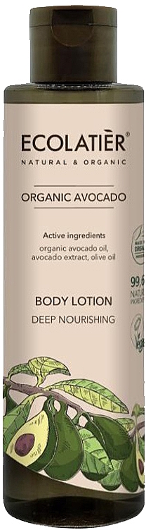 Intensiv nährende Körperlotion mit Bio Avocadoöl, Avocadoextrakt und Olivenöl - Ecolatier Organic Avocado Body Lotion — Bild N1
