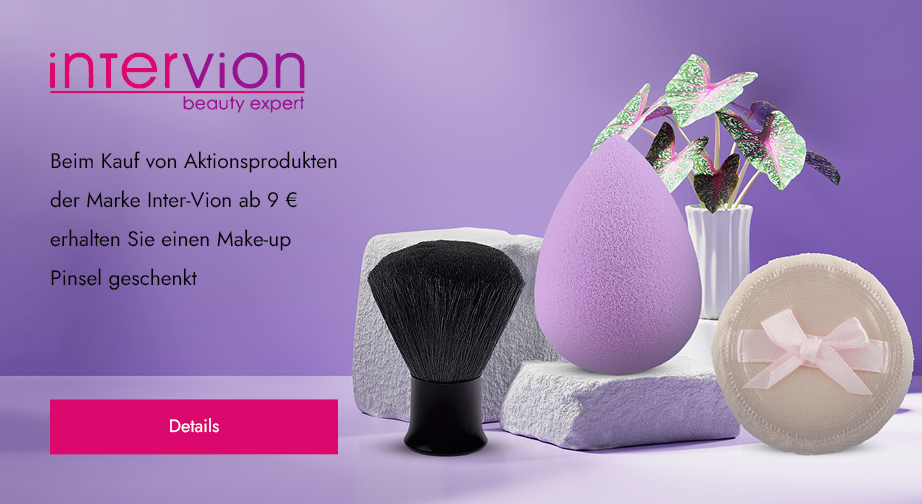Beim Kauf von Aktionsprodukten der Marke Inter-Vion ab 9 € erhalten Sie einen Make-up Pinsel geschenkt