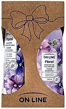 Körperpflegeset Veilchen und Lotus - On Line Floral Flower Violet & Lotus Set (Duschgel 500ml + Körperlotion 250ml)  — Bild N1