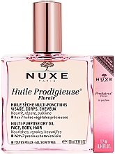 Düfte, Parfümerie und Kosmetik Nuxe Huile Prodigieuse Florale - Duftset (Parfum Mini 1,2ml + Öl für Gesicht und Körper 100ml)