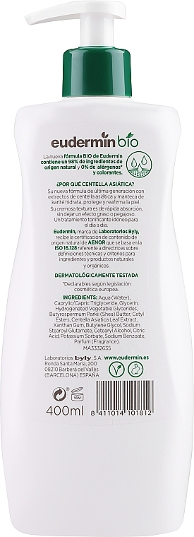 Natürliche, straffende und schützende Körpercreme - Eudermin Bio Natural Firming Protective Body Cream — Bild N2