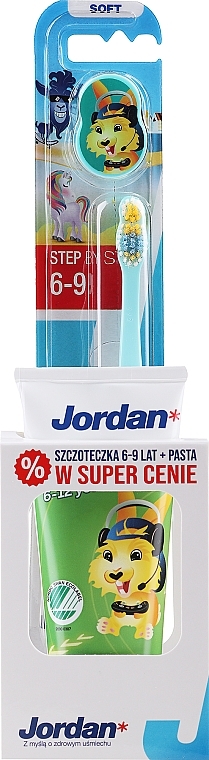 Zahnbürsten-Set 6-12 Jahre Hase - Jordan Junior (Zahnpasta 50ml + Zahnbürste 1 St.) — Bild N1