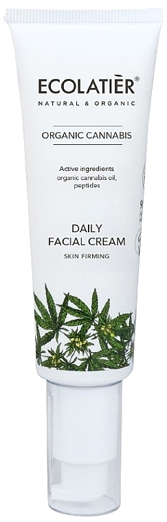 Straffende Tagescreme für das Gesicht mit Cannabis-Extrakt - Ecolatier Organic Cannabis Cream — Bild N1