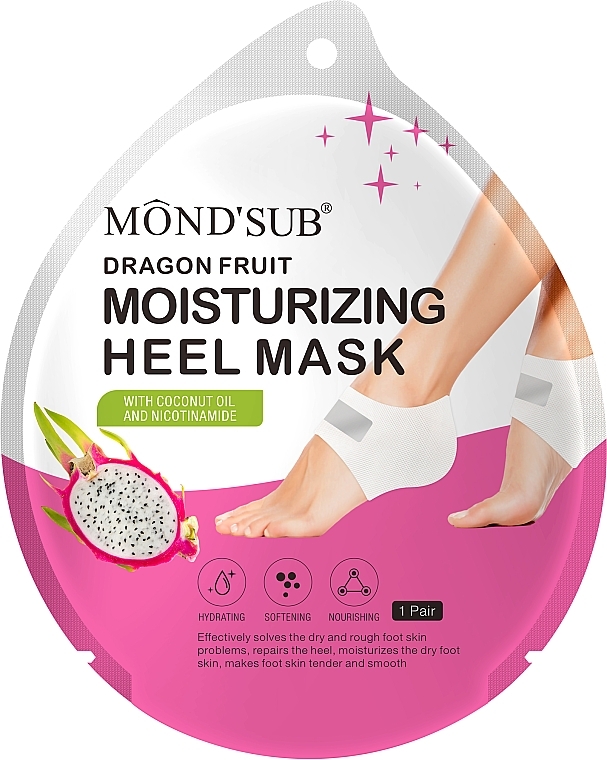 Feuchtigkeitsspendende Fußmaske - Mond'Sub Dragon Fruit Moisturizing Heel Mask — Bild N1