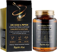 Anti-Aging-Gesichtsserum mit 24 Karat Gold und Peptiden - FarmStay 24K Gold & Peptide Solution Prime Ampoule — Bild N2